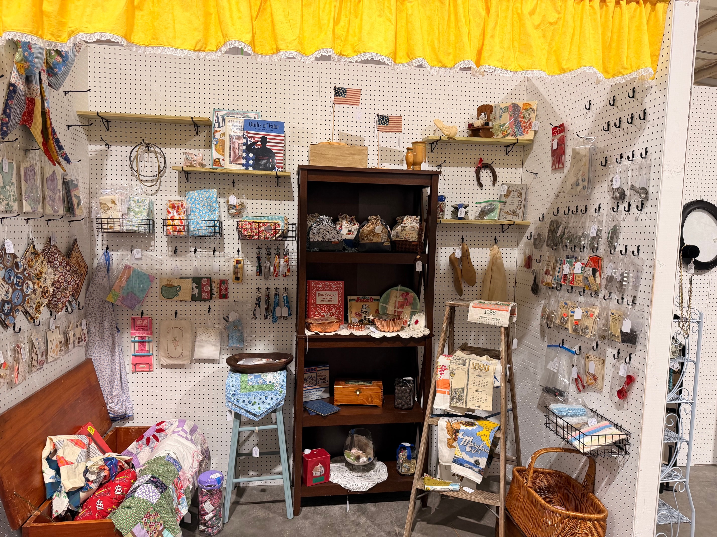Quilts and handmade goods booth